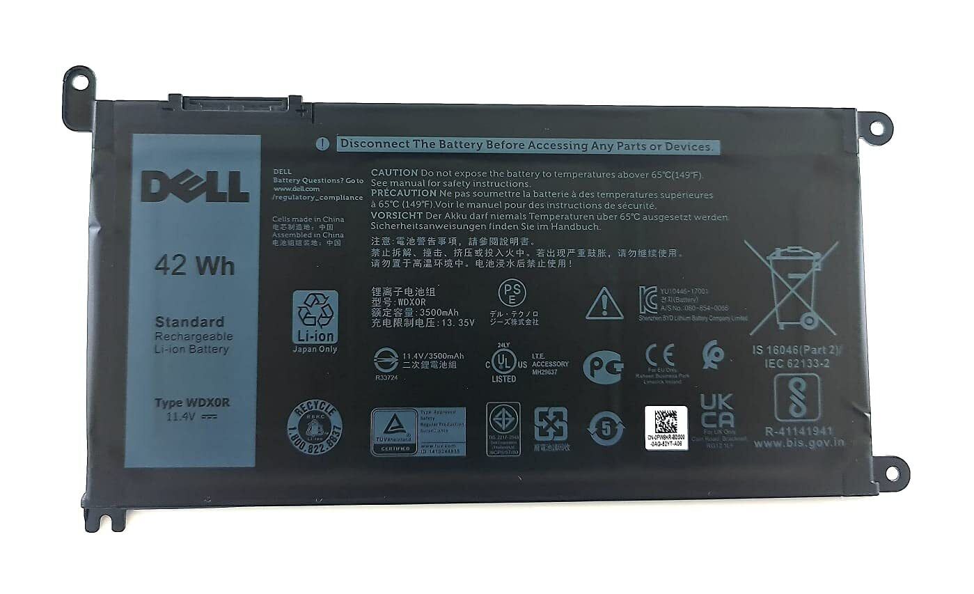 BATERÍA DELL 11.4V 3C 42WHR-3500mAH Lith SDI Nueva (WDX0R) INSPIRON